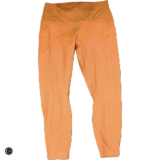 Athletic Leggings By Lululemon In Orange, Size: L