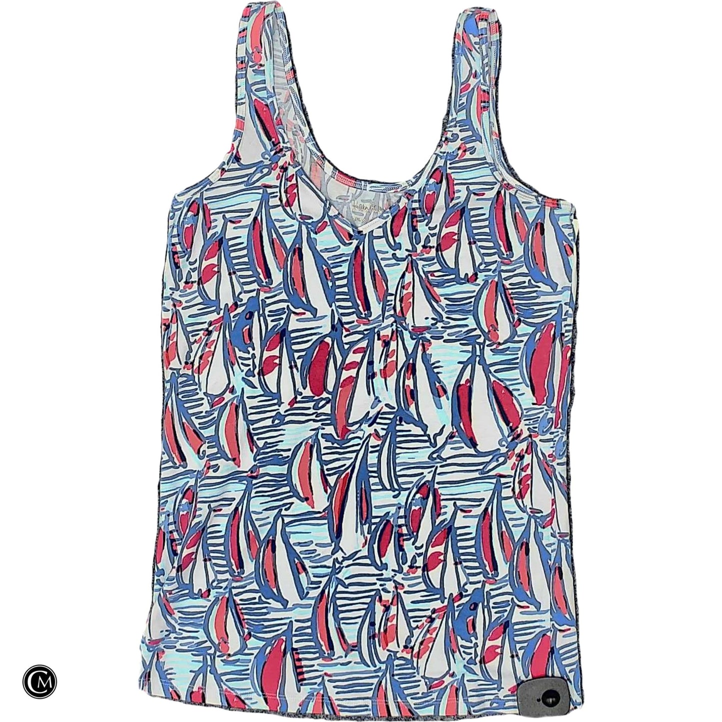 Tank Top Designer By Lilly Pulitzer In Blue & Red, Size: M