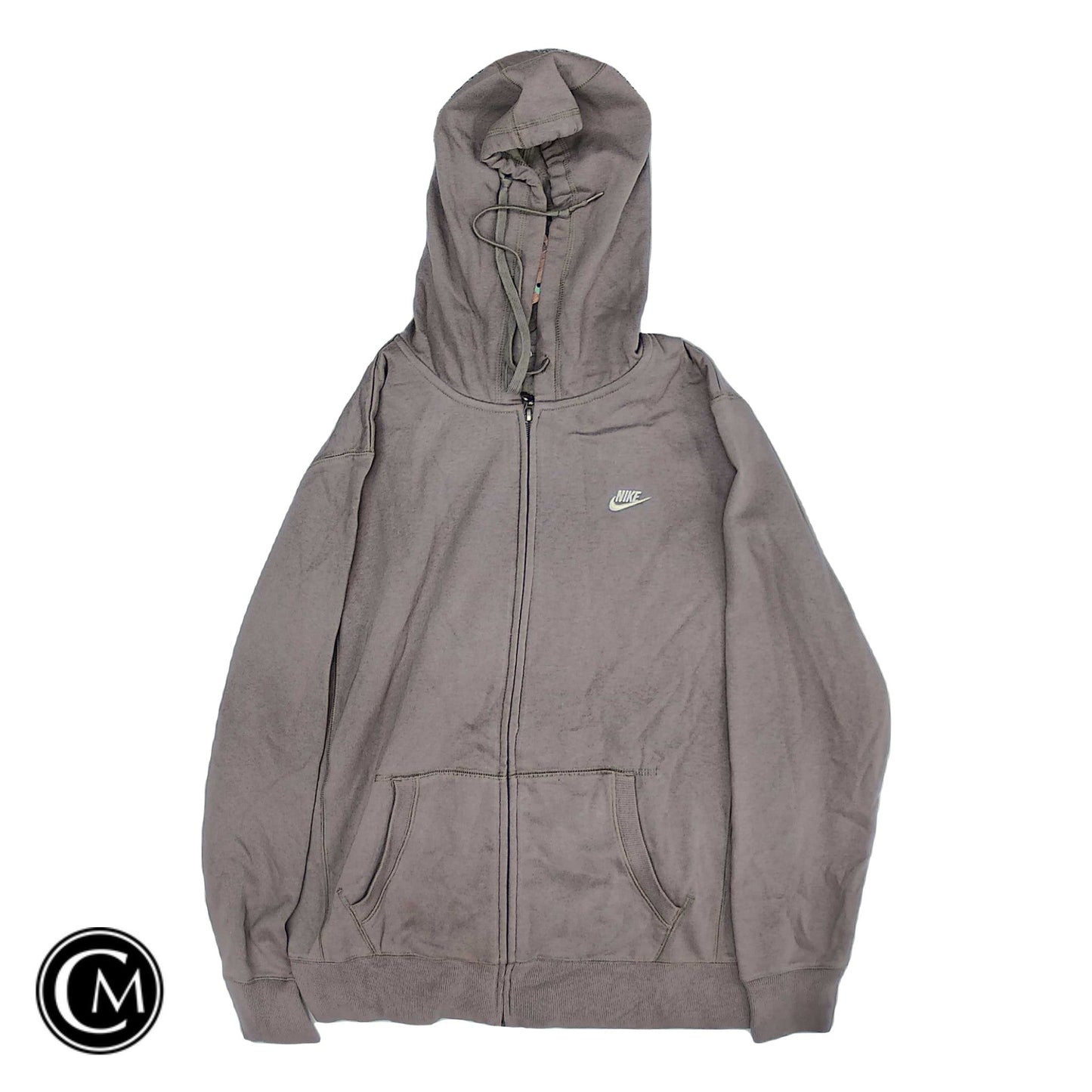 Sweatshirt Hoodie By Nike In Taupe, Size: Xl