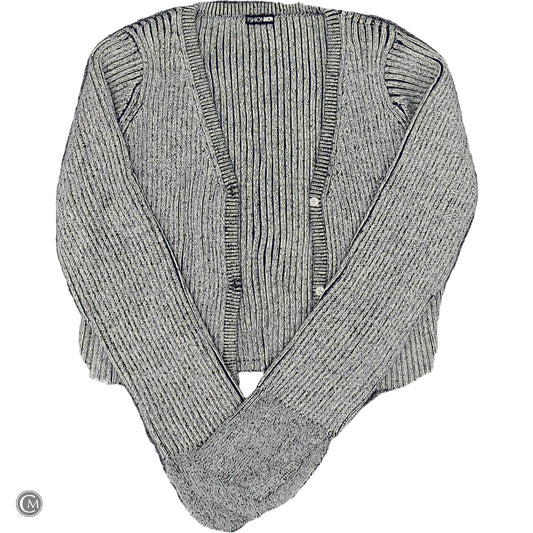 Sweater Cardigan By Fashion Nova In Black & Grey, Size: 3x