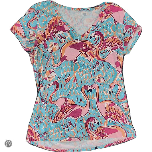 Top Ss Designer By Lilly Pulitzer In Blue & Pink, Size: S
