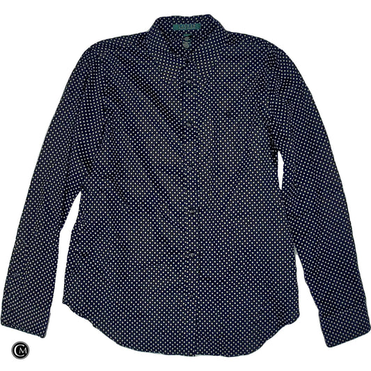 Top Ls By Lauren By Ralph Lauren In Polkadot Pattern, Size: M image 1