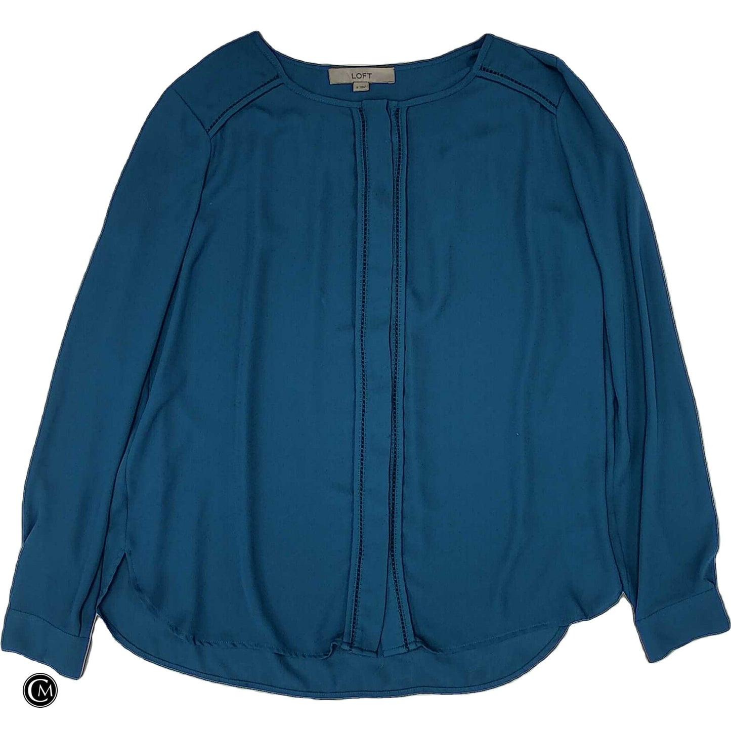 Blouse Ls By Loft In Blue, Size: S