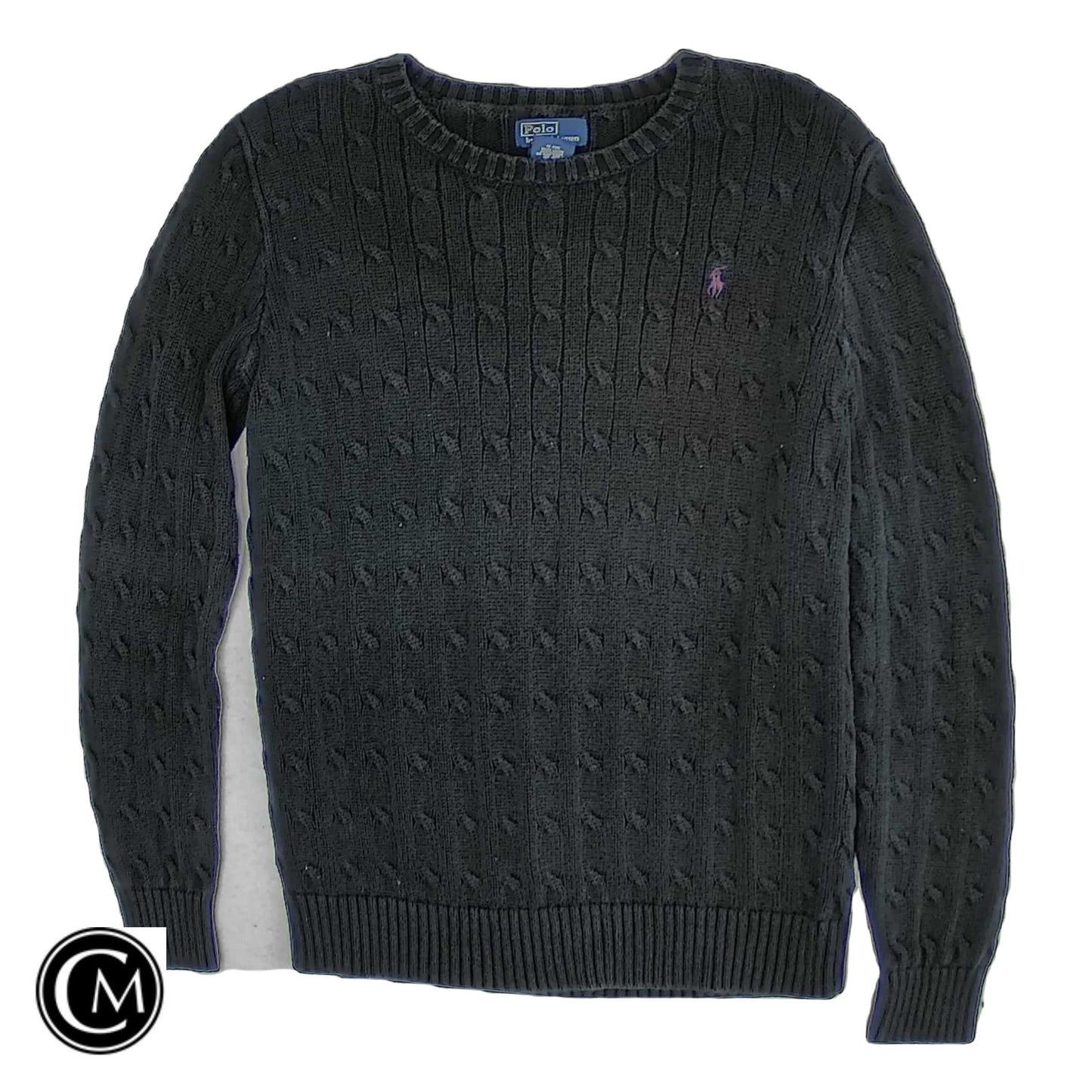 Sweater By Polo Ralph Lauren In Black, Size: L