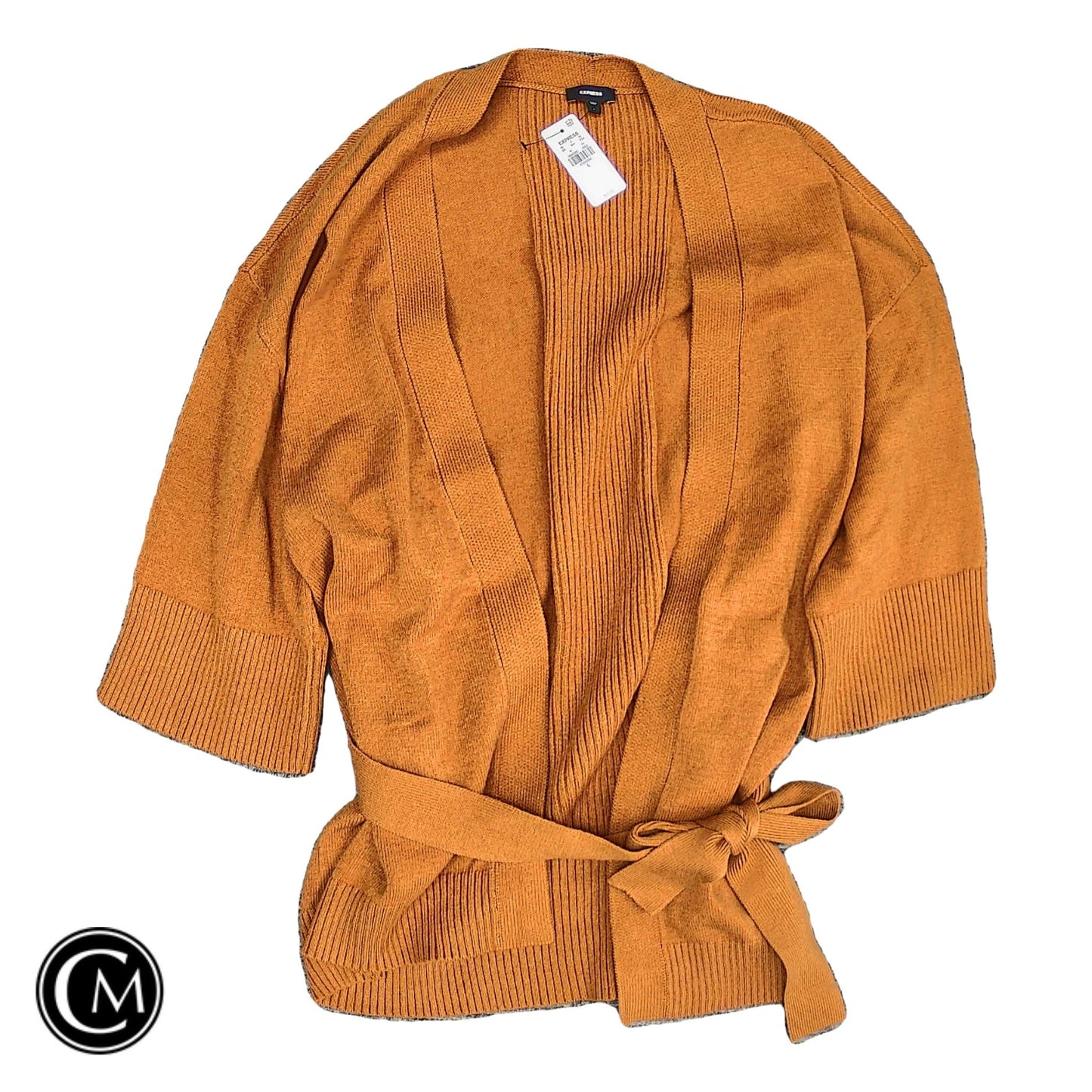 Sweater Cardigan By Express In Orange, Size: L