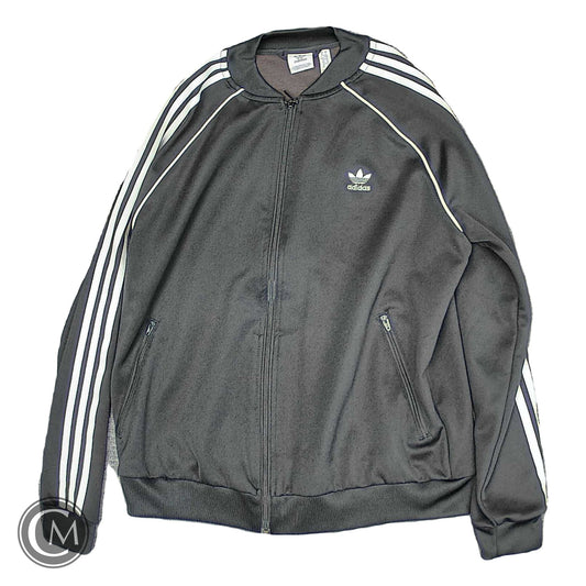 Athletic Jacket By Adidas In Black, Size: L