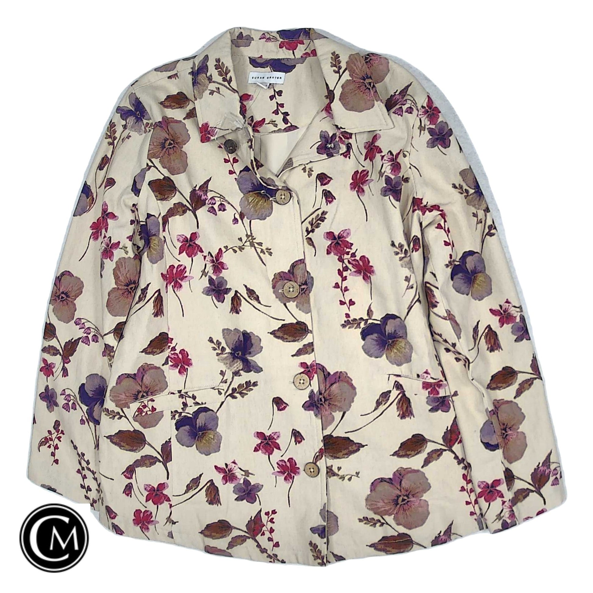 Jacket Other By Susan Graver In Floral Print, Size: S image 1