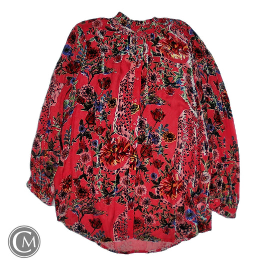Blouse Ls By Johnny Was In Red, Size: Xxl image 1