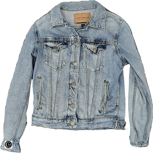 Jacket Denim By Lucky Brand In Blue Denim, Size: Sp