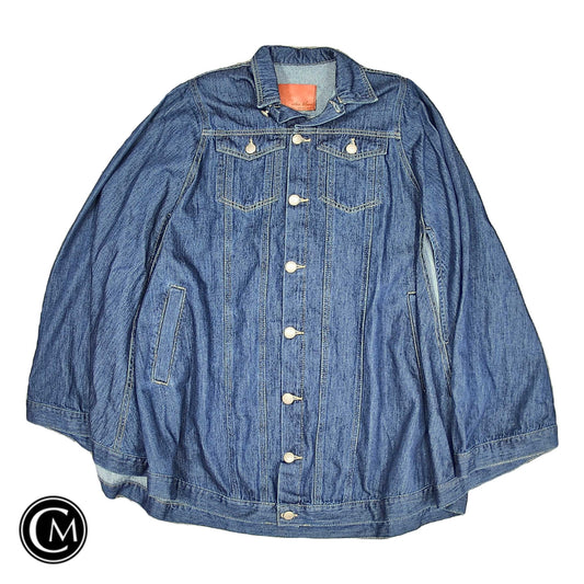 Poncho By Zara In Blue Denim, Size: S