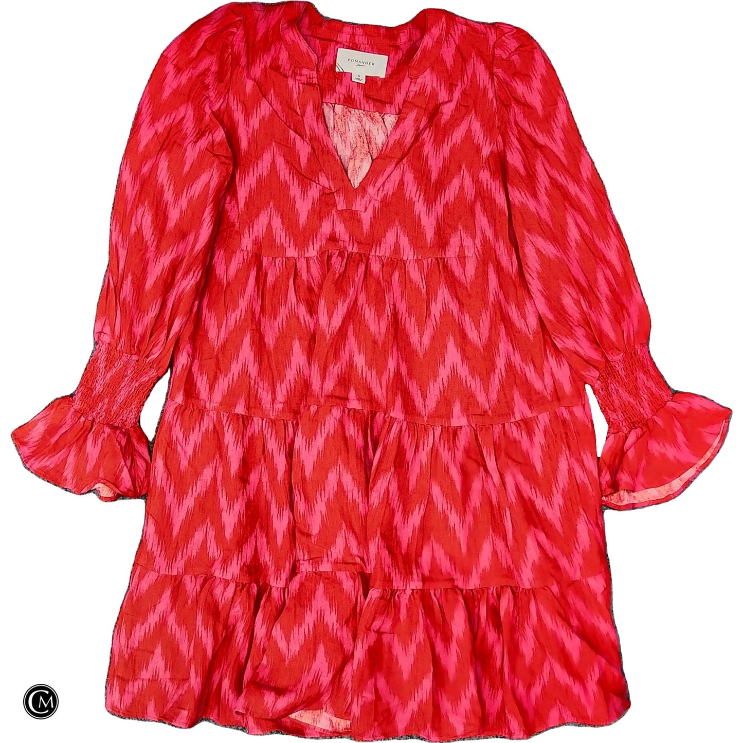 Dress Casual Short By Pomander Place In Pink & Red, Size: S
