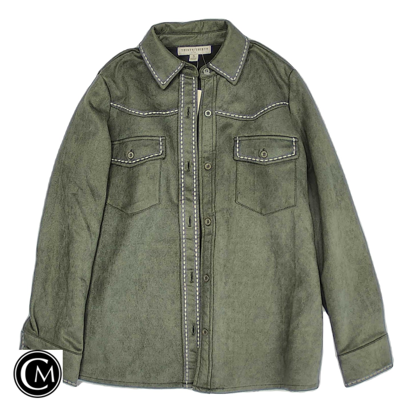 Jacket Shirt By Cmc In Green, Size: S