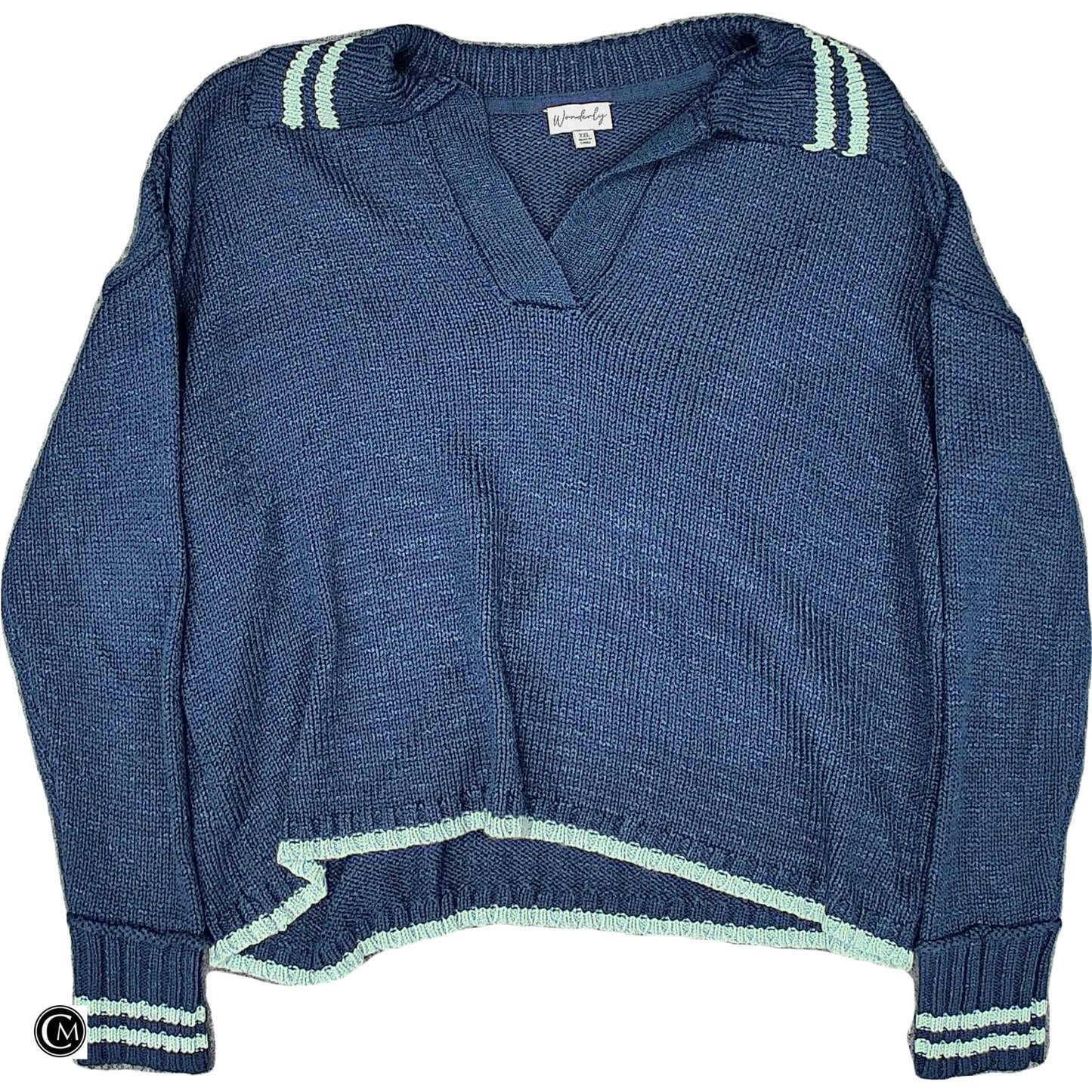Sweater By Wonderly In Blue, Size: 1x