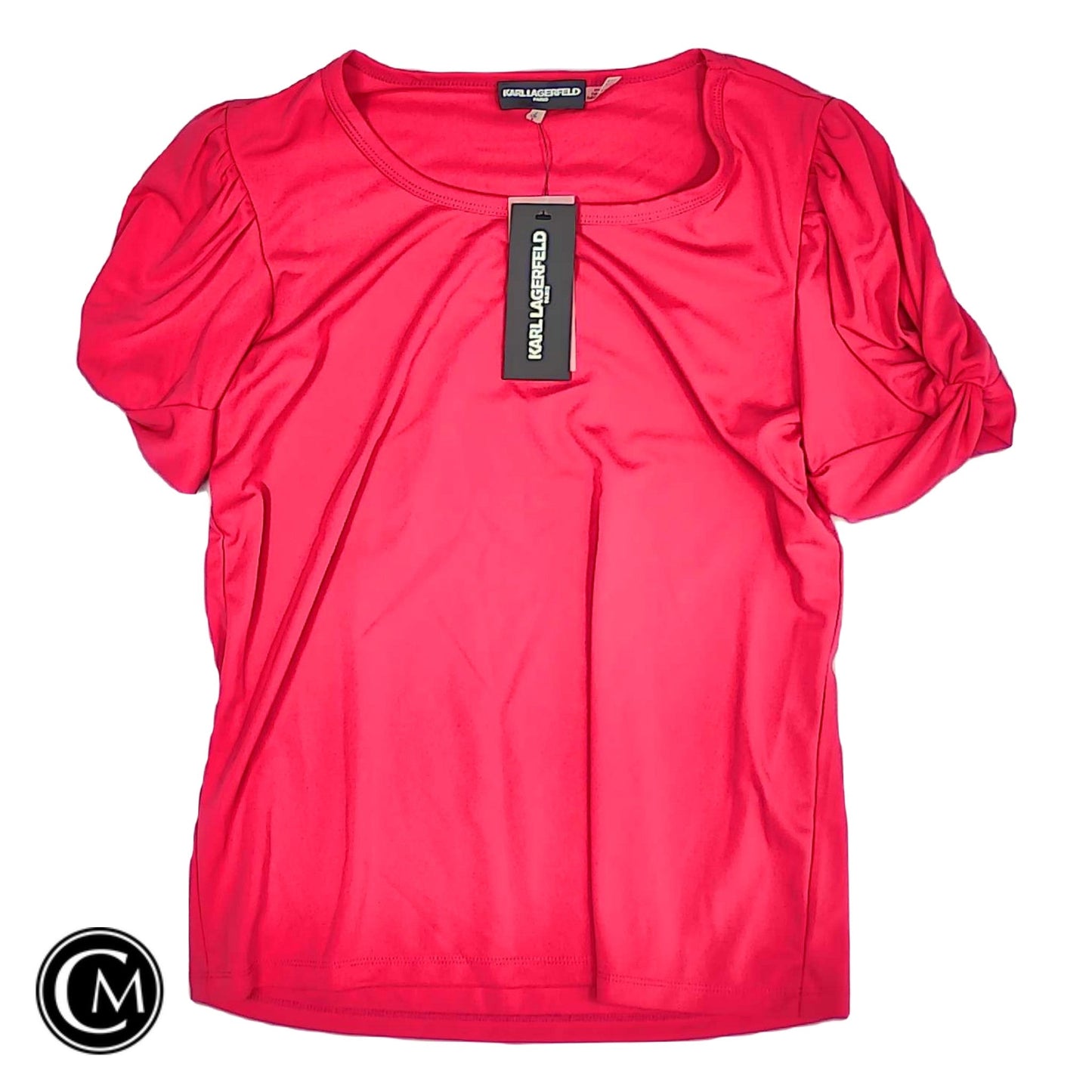 Top Ss Designer By Karl Lagerfeld In Pink, Size: S