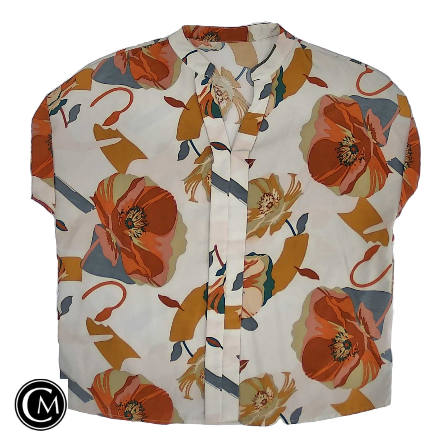 Top Ss By Shein In Floral Print, Size: L