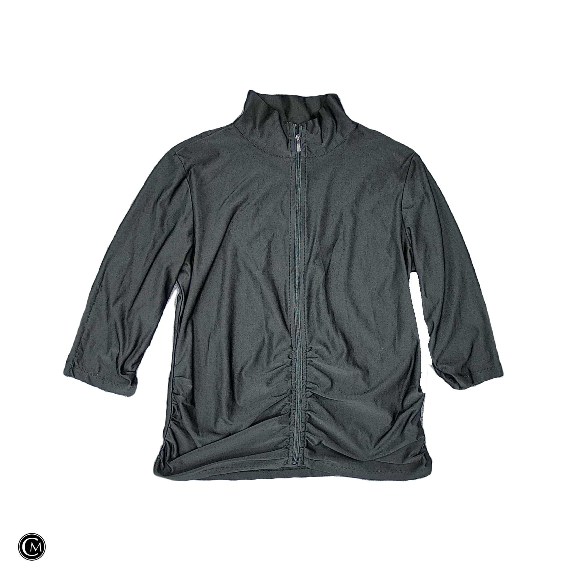Athletic Jacket By Calvin Klein In Black, Size: M image 1