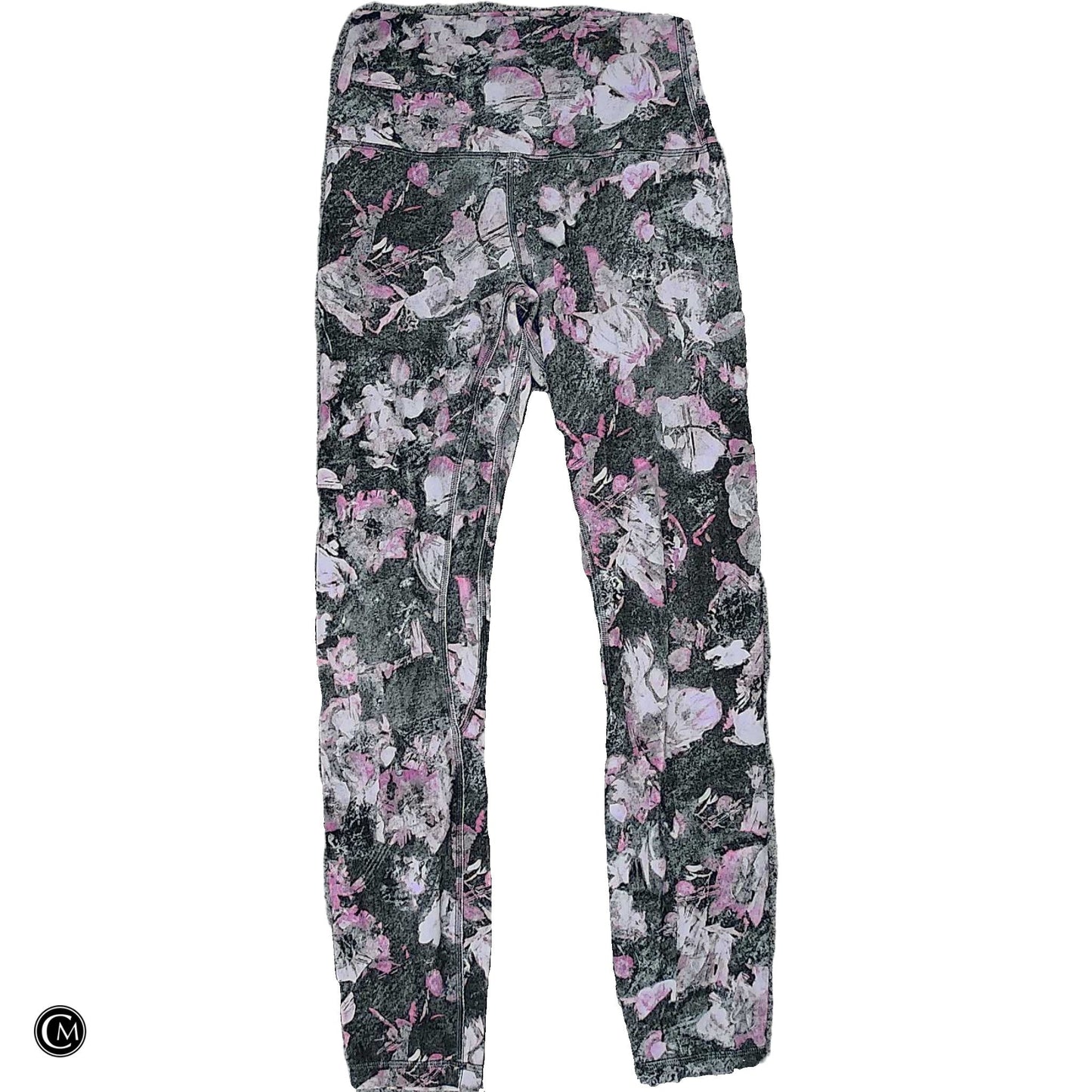 Athletic Leggings By Lululemon In Grey & Purple, Size: S