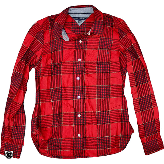 Top Ls By Tommy Hilfiger In Black & Red, Size: S