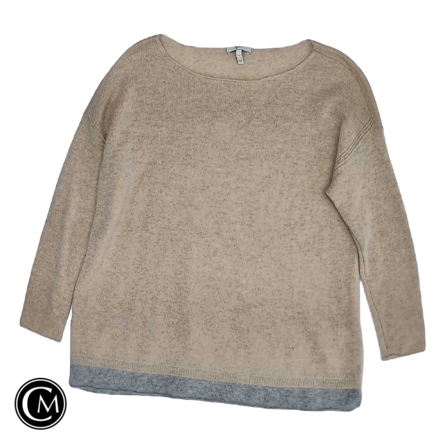 Sweater Cashmere By Joie In Grey & Tan, Size: M