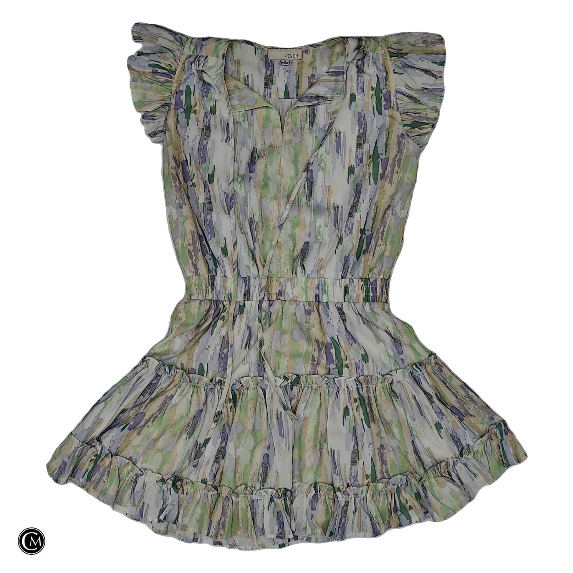 Dress Casual Short By Pinch In Green & Purple, Size: S image 1