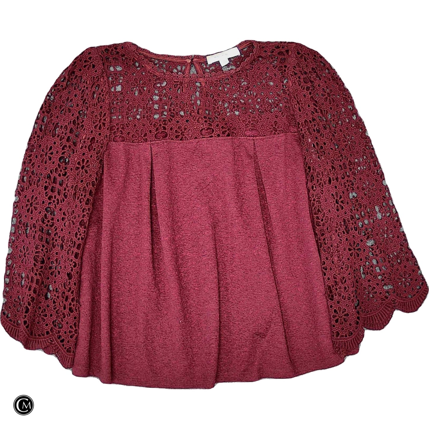 Top Ls By Eri + Ali In Maroon, Size: M