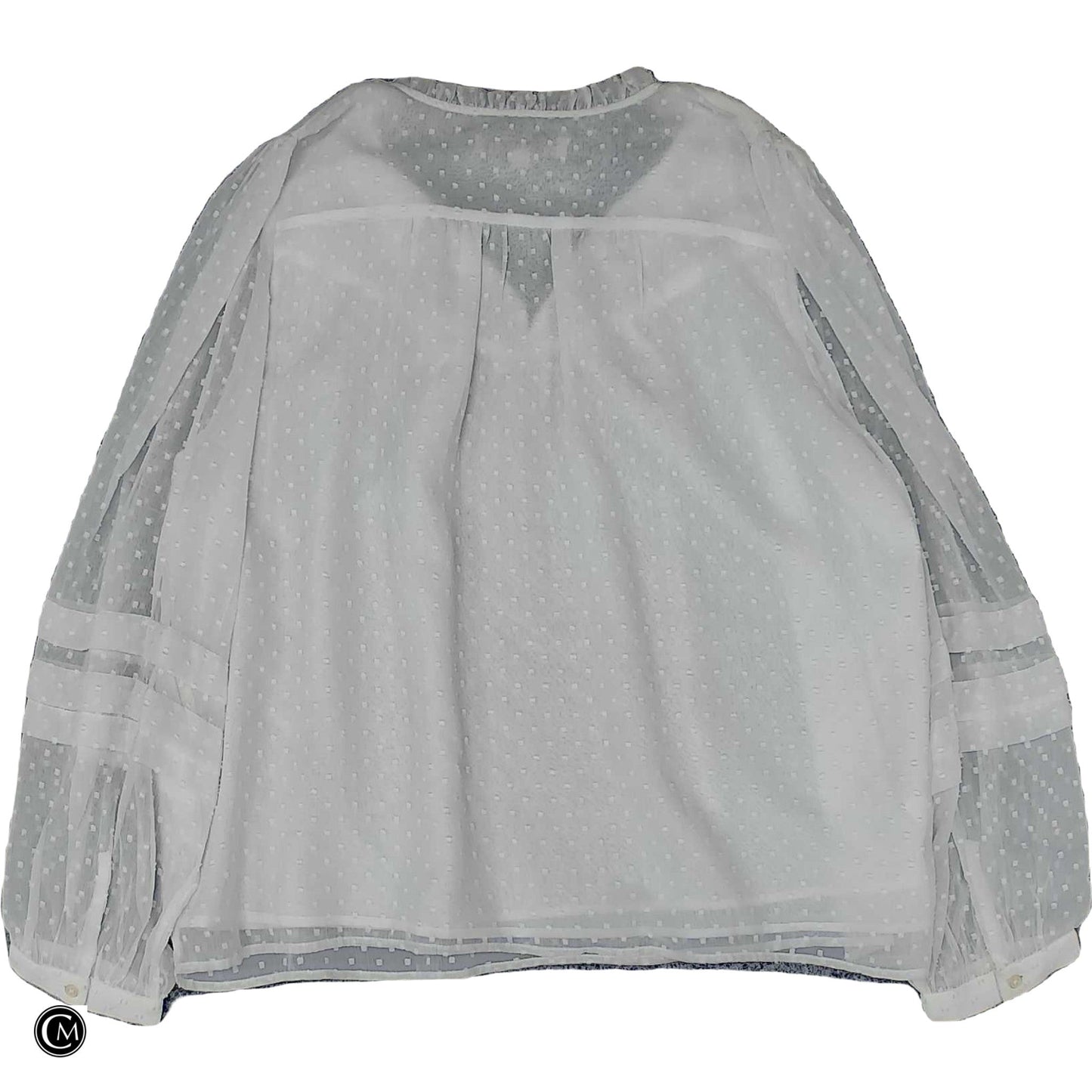 Blouse Ls By Loft In White, Size: Xl
