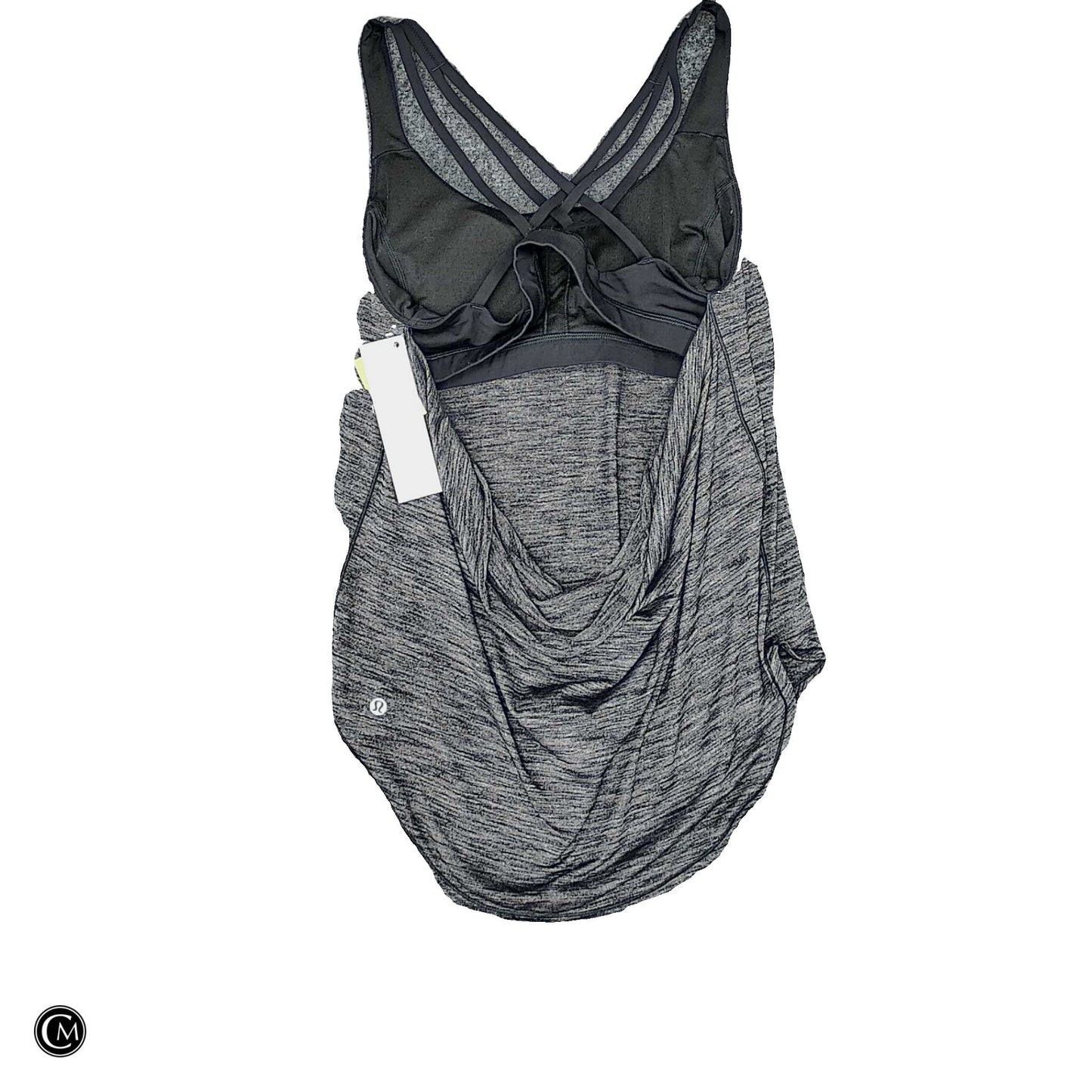 Athletic Tank Top By Lululemon In Black & Grey, Size: M