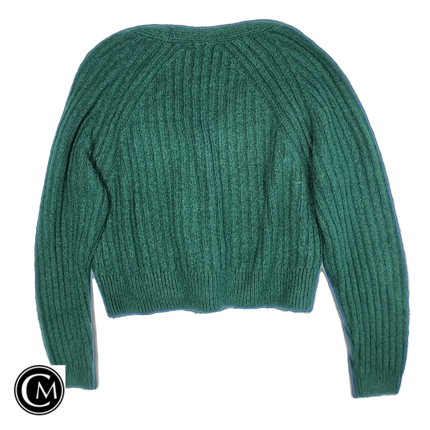 Sweater Cardigan By Gb In Green, Size: Xl