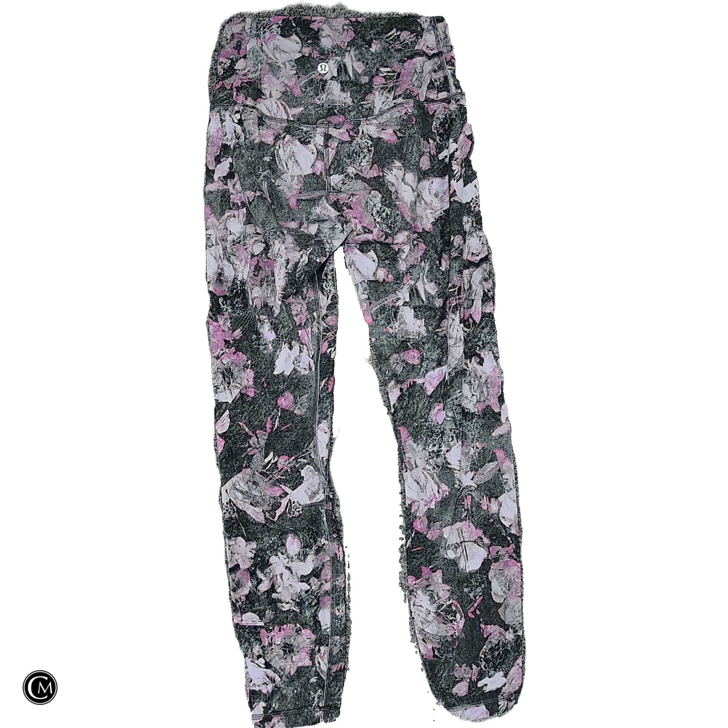 Athletic Leggings By Lululemon In Grey & Purple, Size: S