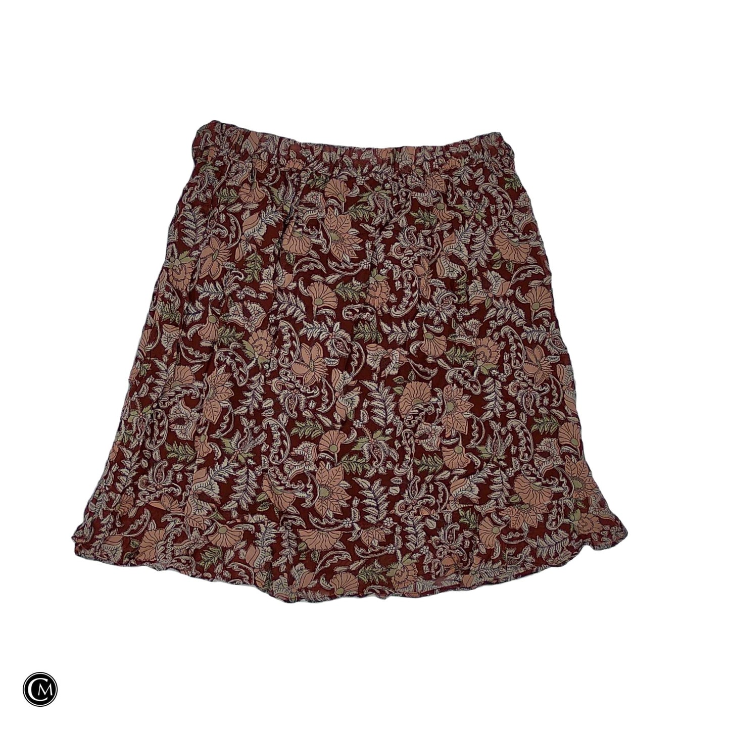 Skirt Mini & Short By Anthropologie In Brown & Green, Size: Xs