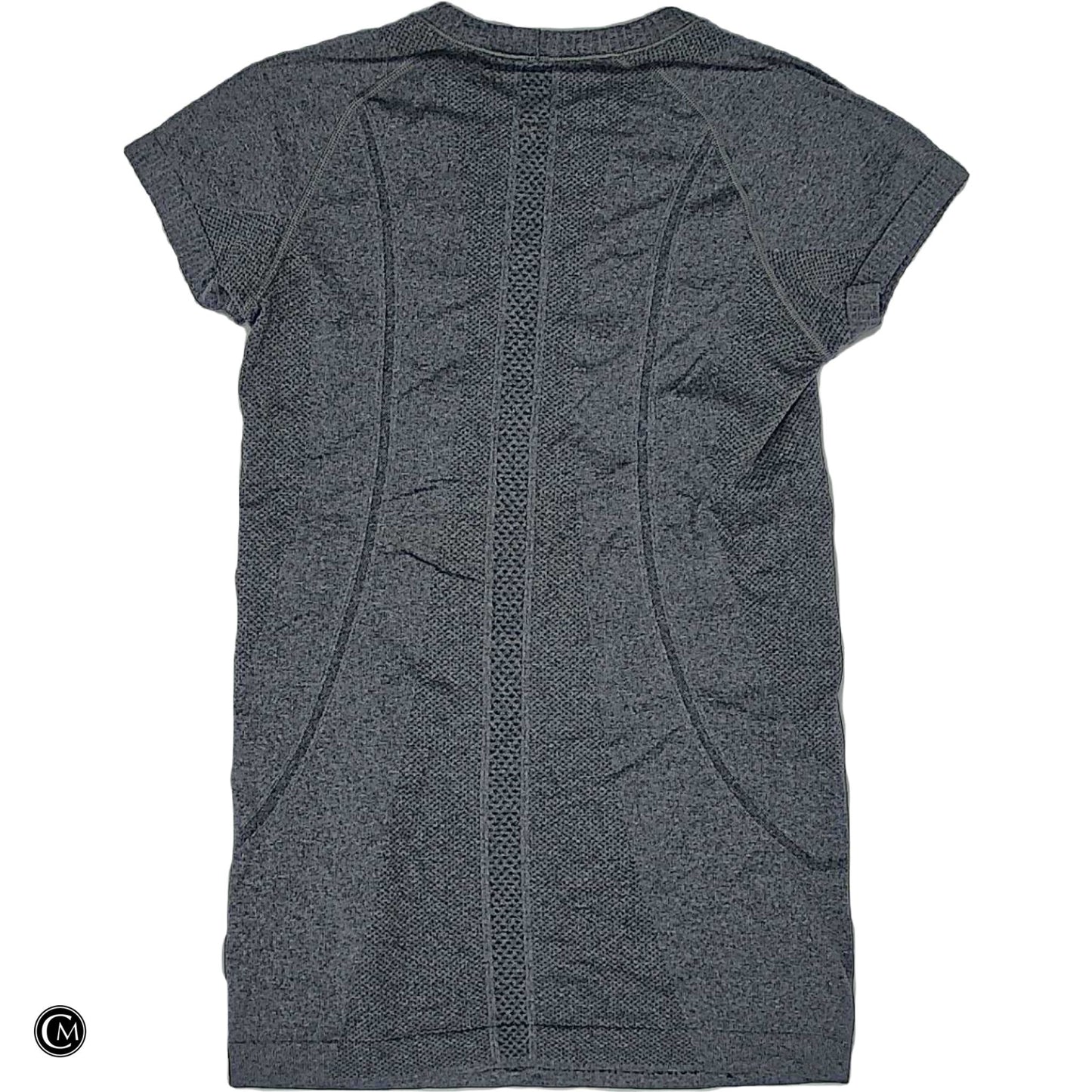 Athletic Top Ss By Lululemon In Grey, Size: S