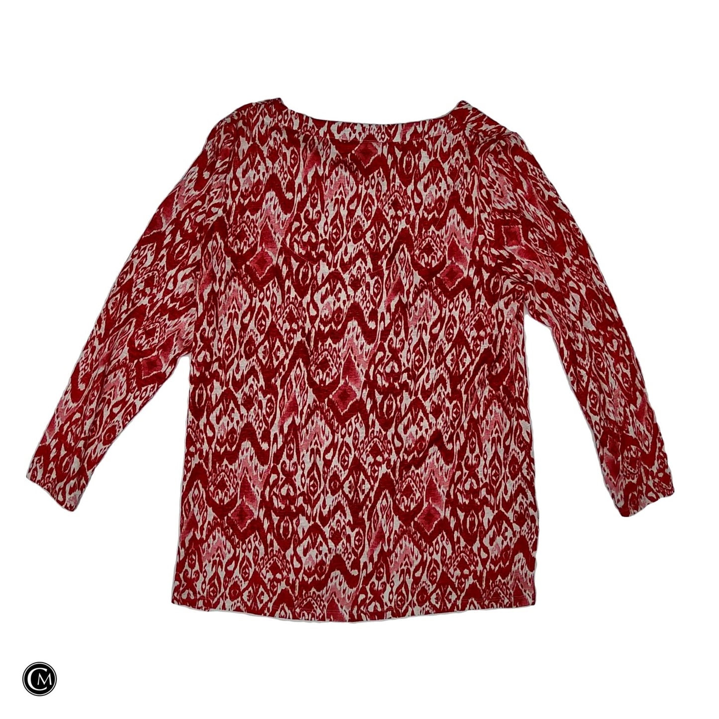 Top Ls By Chicos In Red & White, Size: M image 2