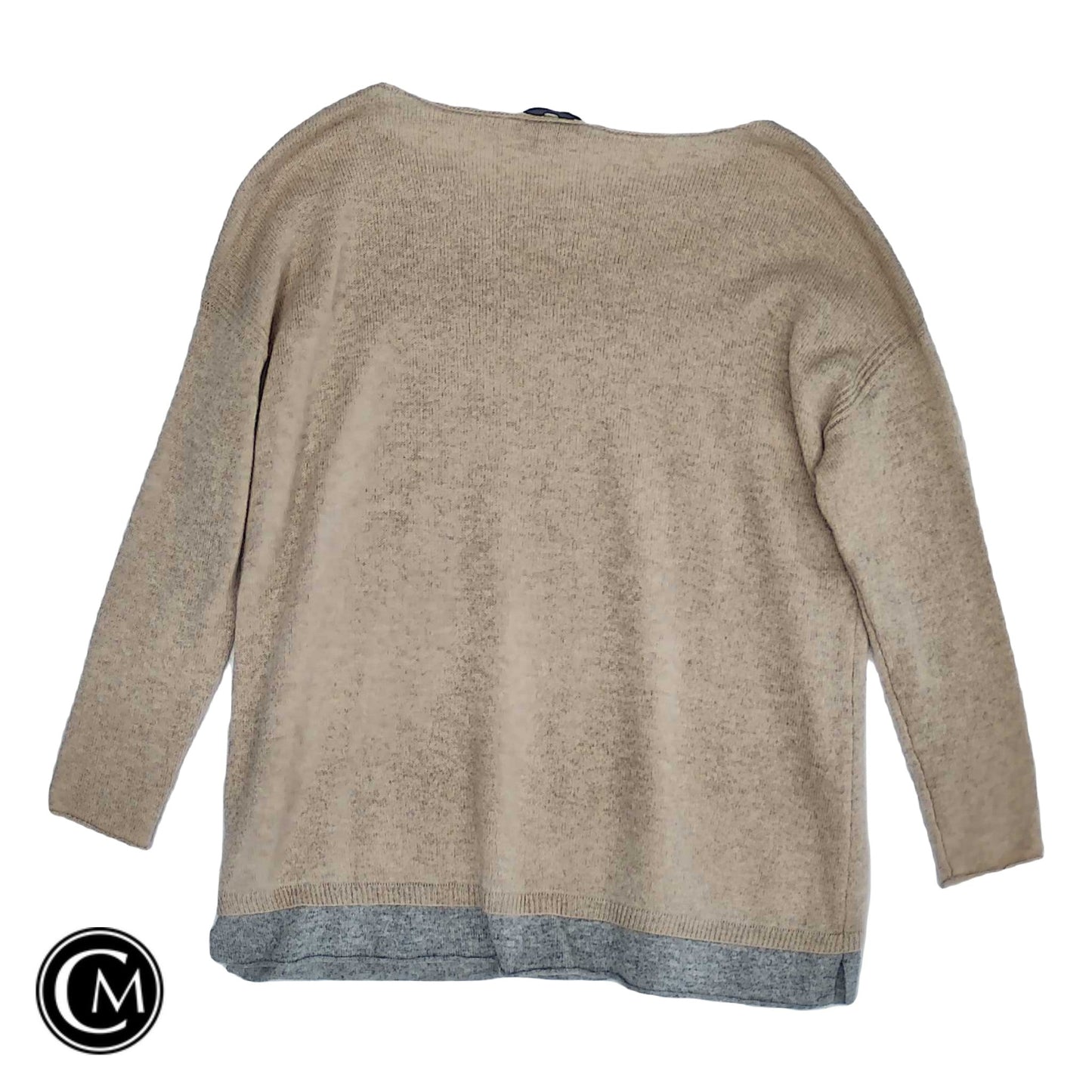 Sweater Cashmere By Joie In Grey & Tan, Size: M