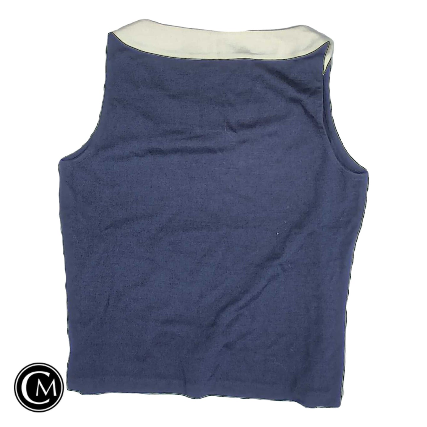 Top Sleeveless Designer By St. John In Navy, Size: M