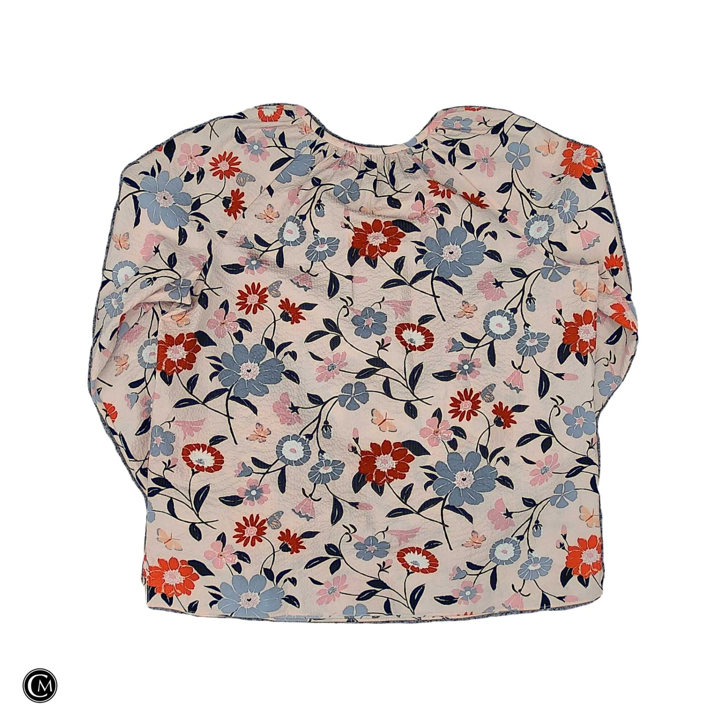 Top Ls Designer By Kate Spade In Orange & Pink, Size: L