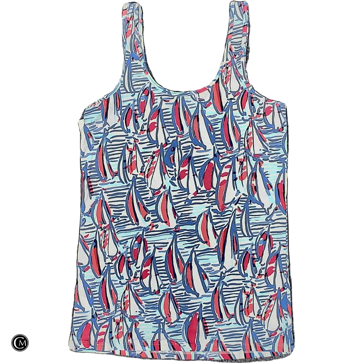 Tank Top Designer By Lilly Pulitzer In Blue & Red, Size: M