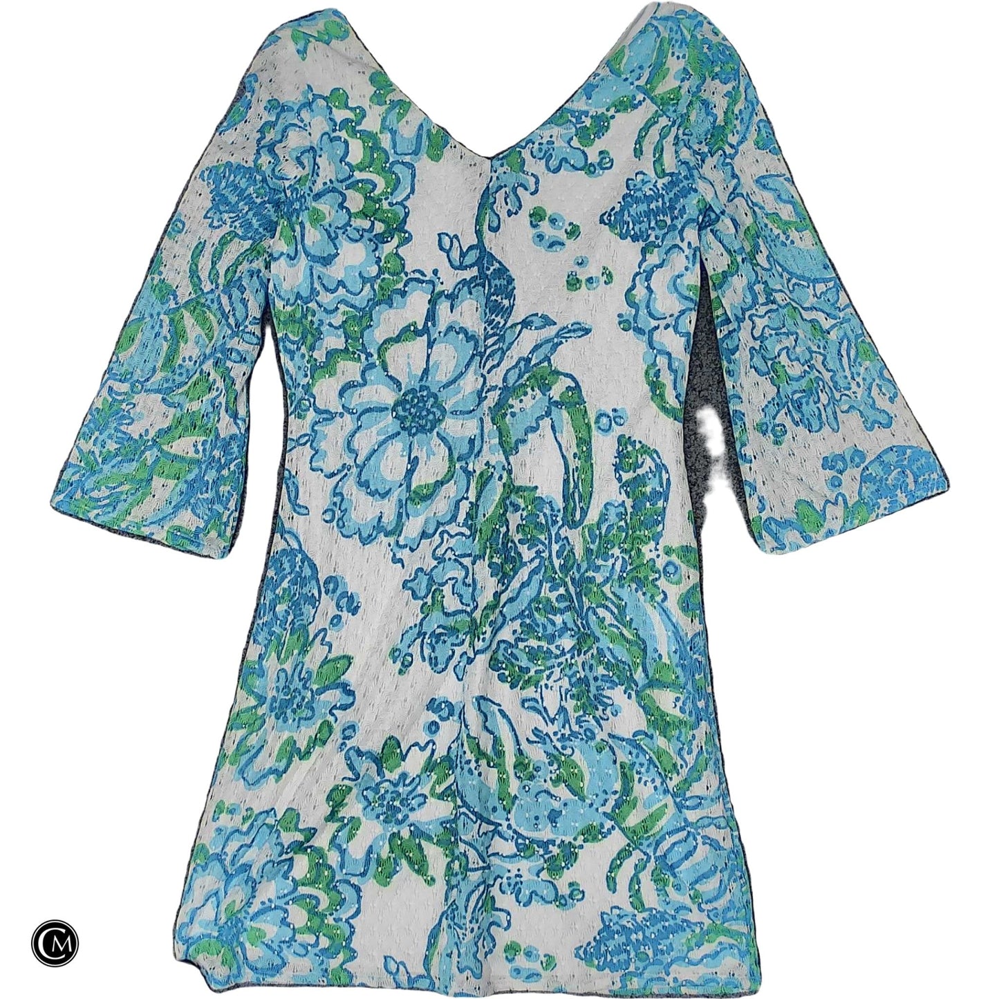 Dress Designer By Lilly Pulitzer In Blue & White, Size: S