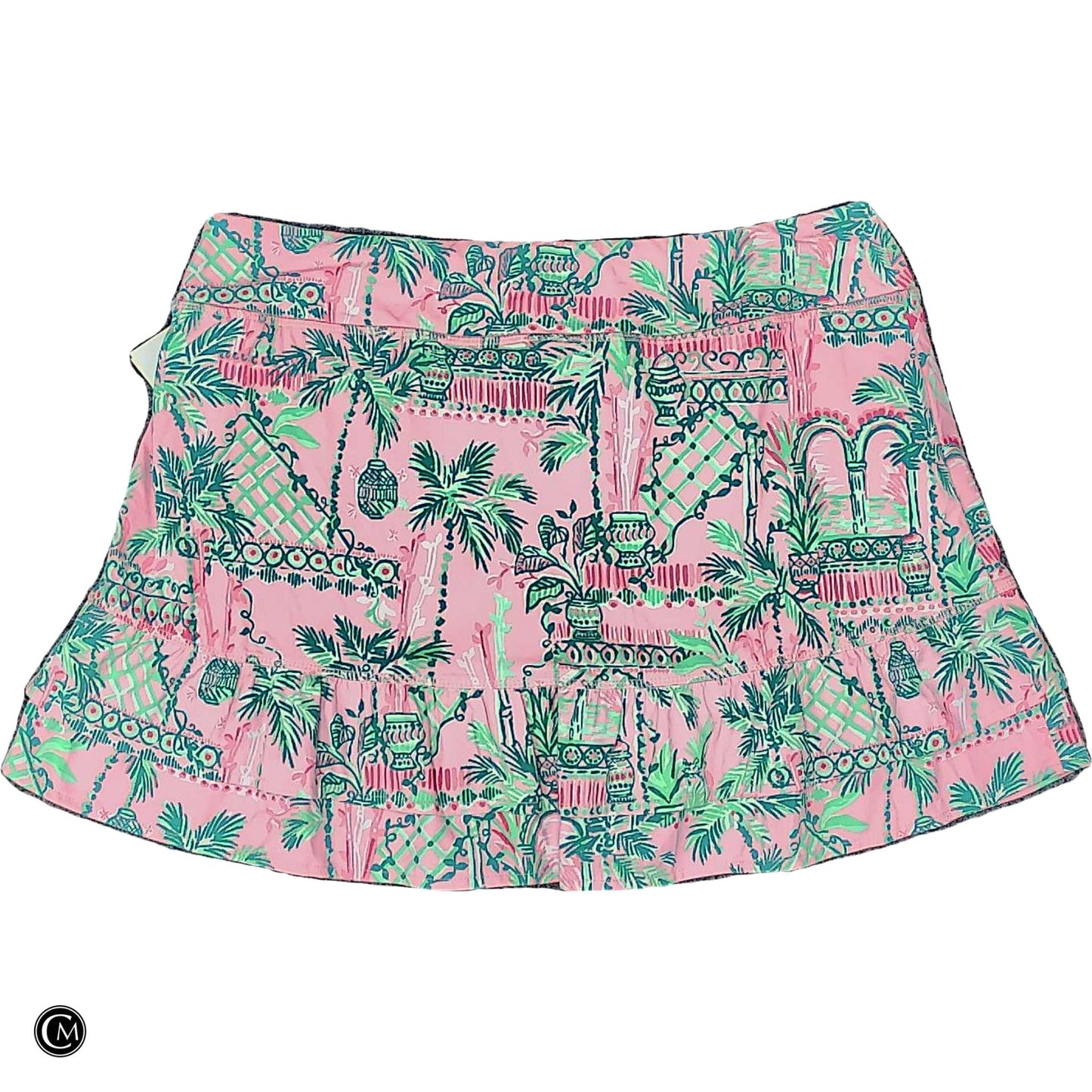 Skort Designer By Lilly Pulitzer In Green & Pink, Size: L image 2