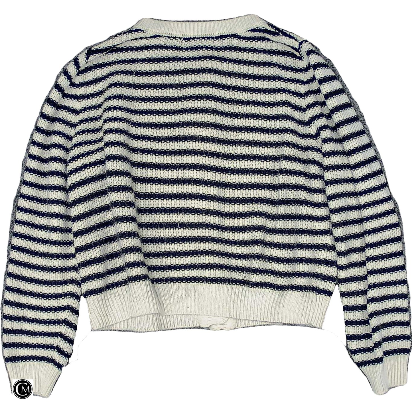 Sweater Cardigan By Shein In Black & White, Size: L image 2