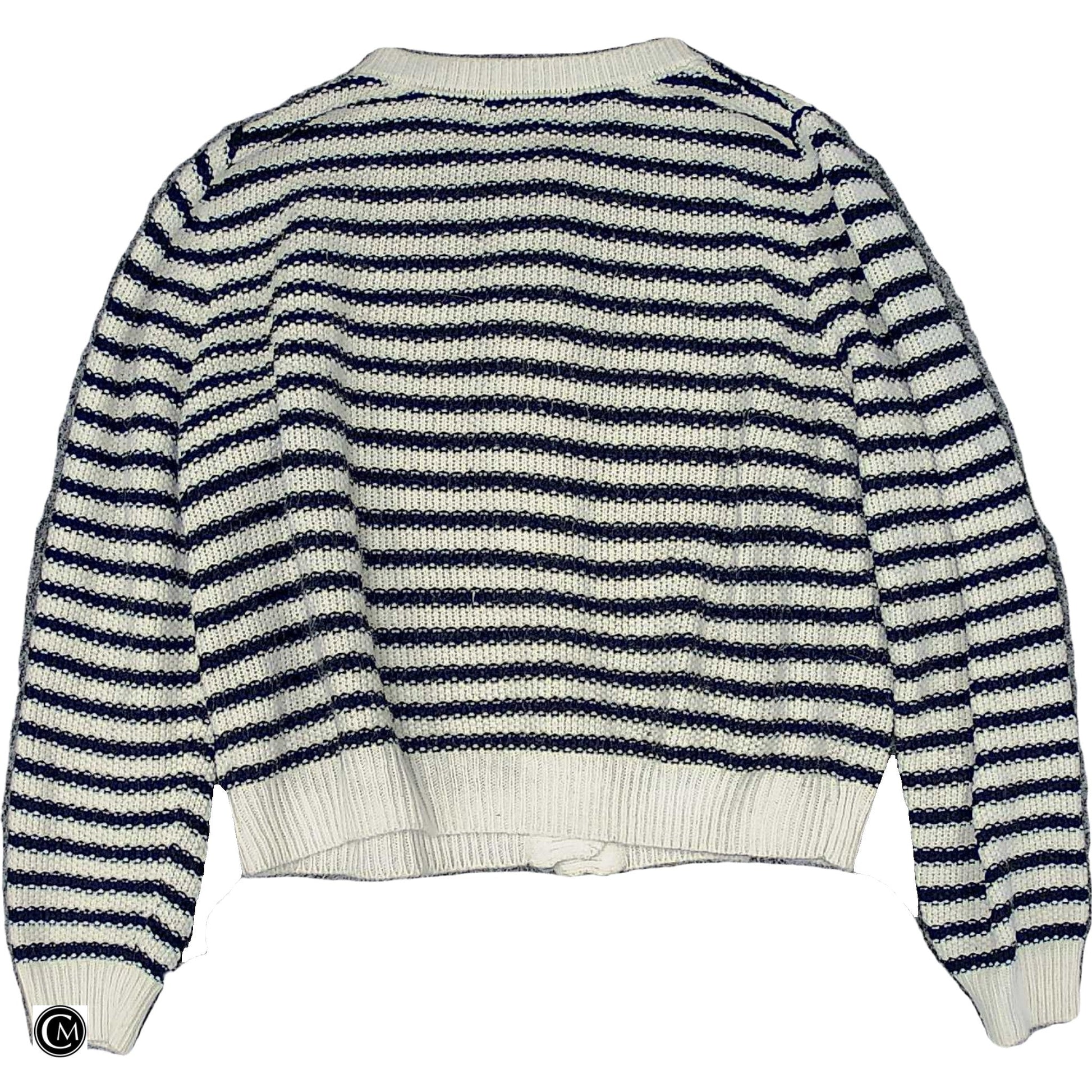Sweater Cardigan By Shein In Black & White, Size: L image 2
