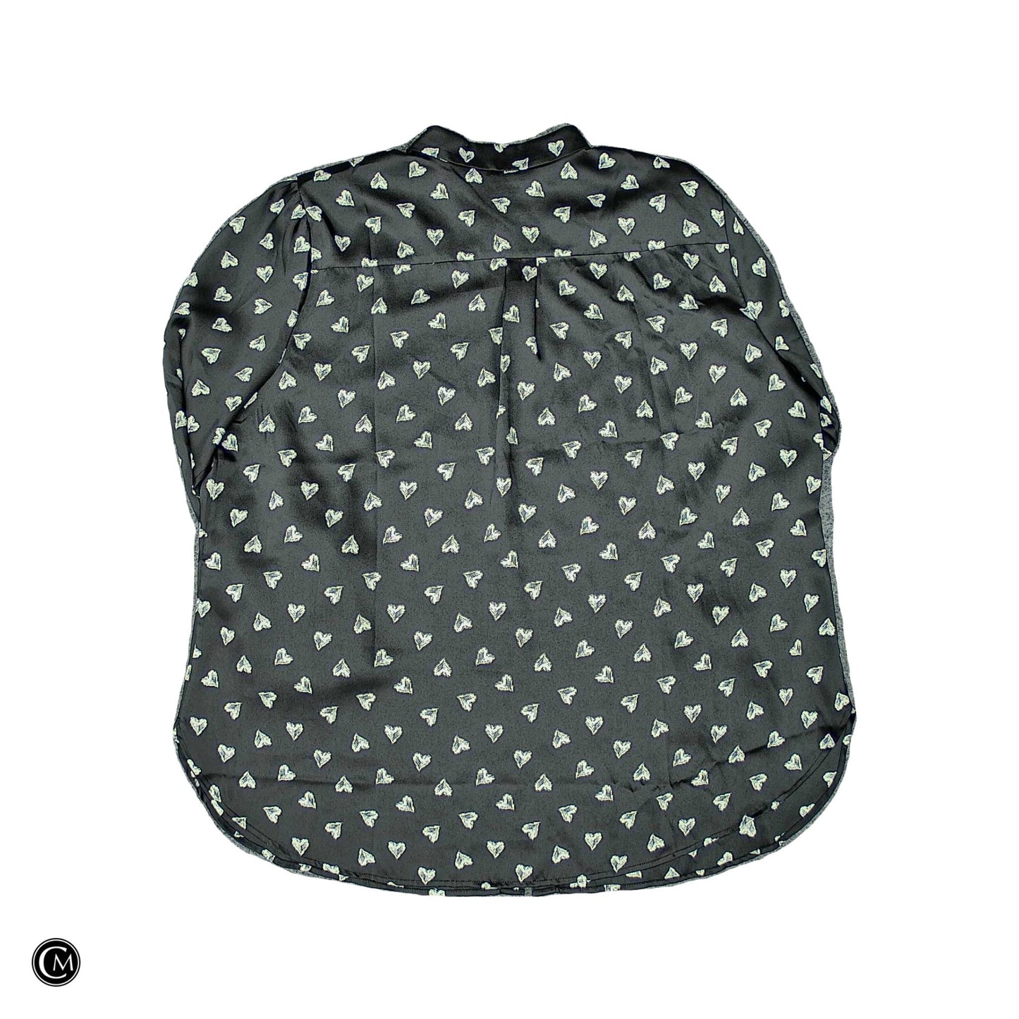 Blouse Ls By Chicos In Black & White, Size: 1x