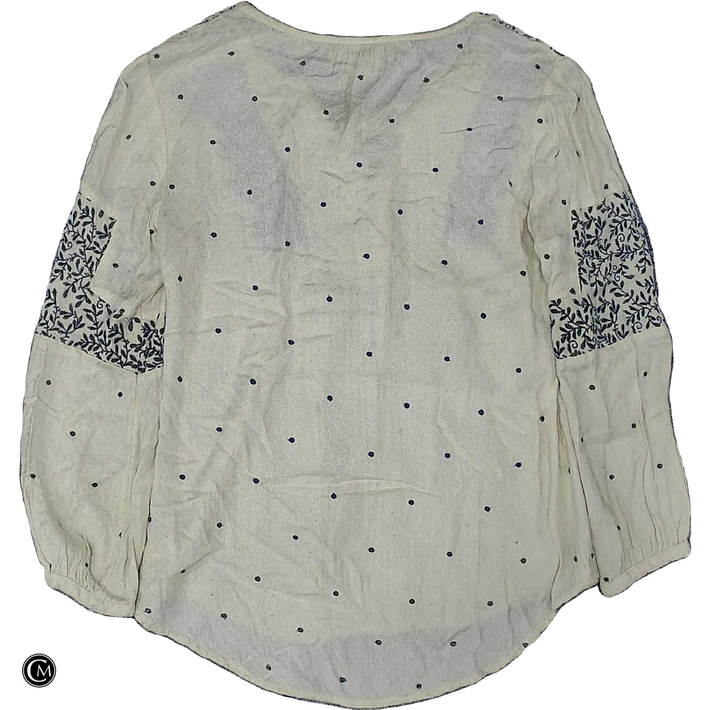 Top Ls By Vanessa Virginia In Blue & Cream, Size: Xs
