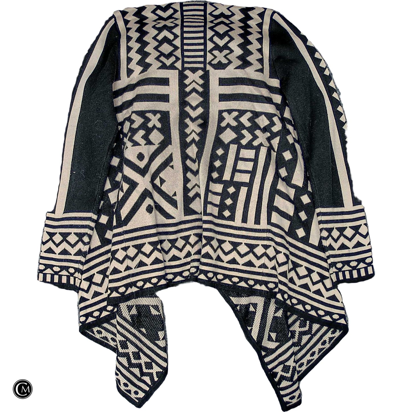 Sweater Cardigan By Sisters In Black & Brown, Size: S