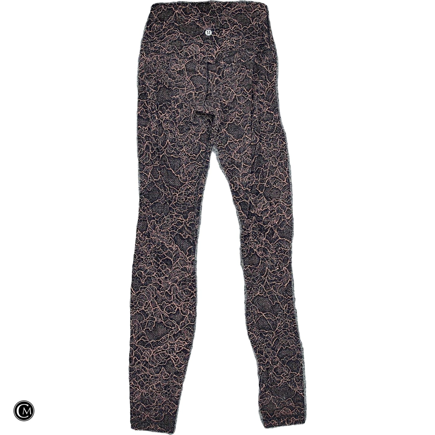 Athletic Leggings By Lululemon In Black & Pink, Size: Xs