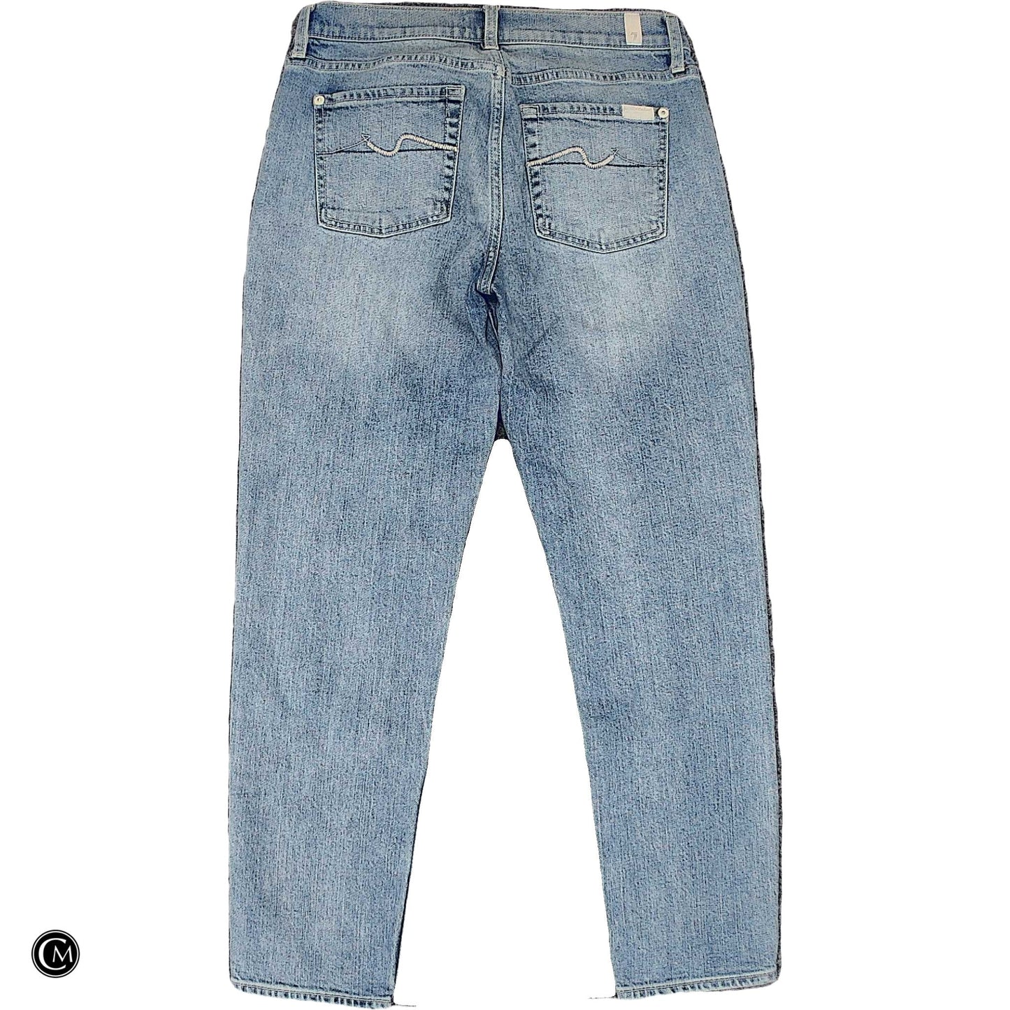 Jeans Straight By 7 For All Mankind In Blue Denim, Size: 4
