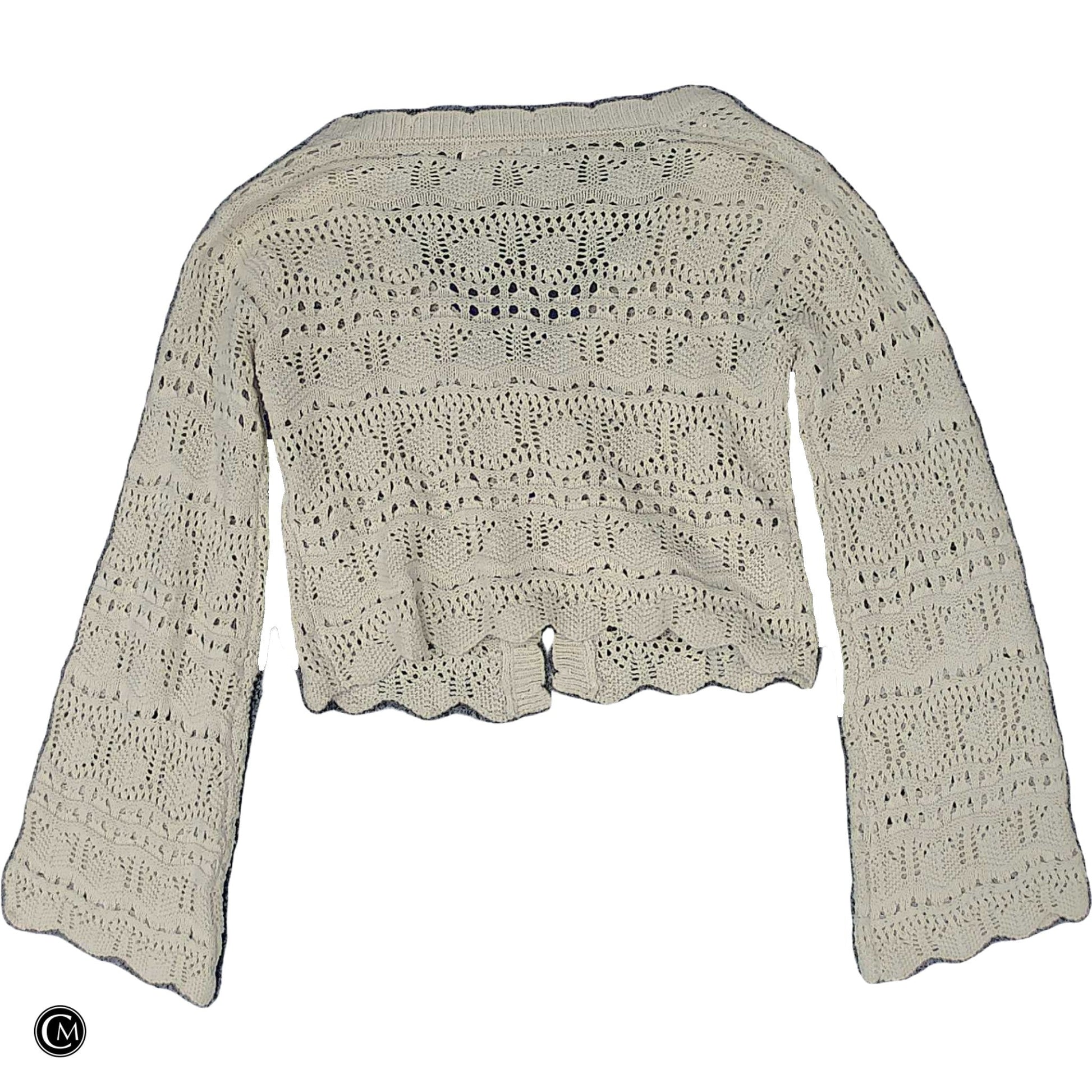 Sweater Cardigan By Moon And Madison In Cream, Size: Xs image 2