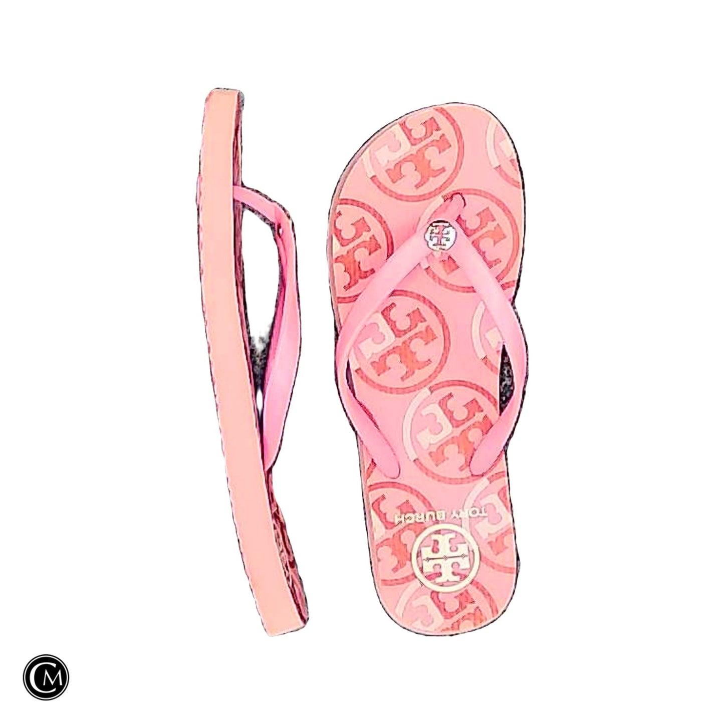 Sandals Designer By Tory Burch In Pink & Red, Size: 7 image 3