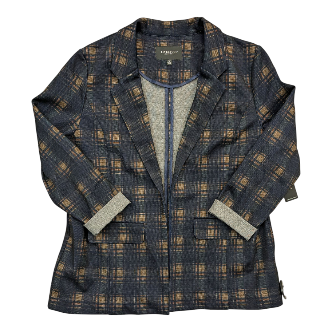 Blazer By Liverpool In Plaid Pattern, Size:Xlp