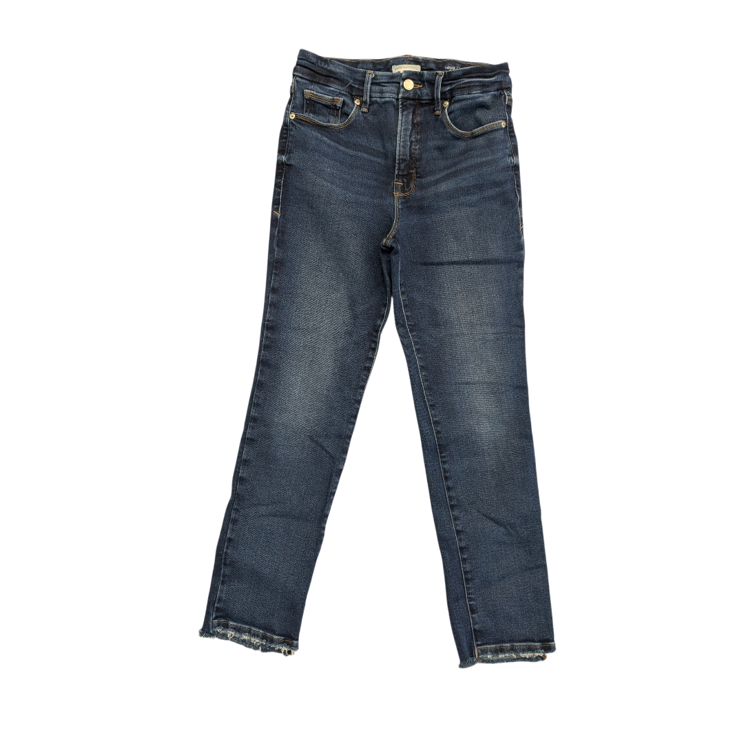 Jeans Straight By Good American In Blue Denim, Size:8