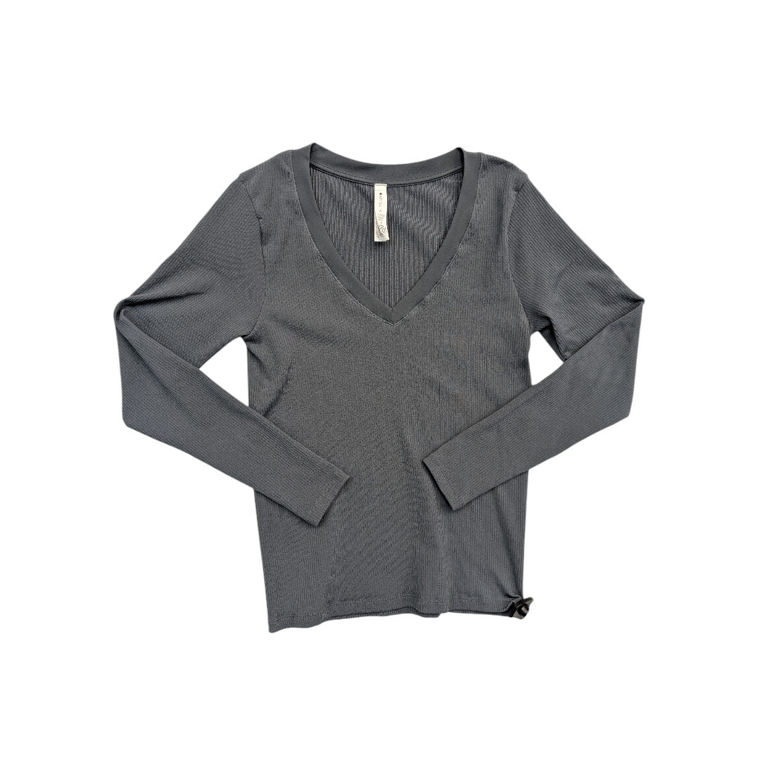 Athletic Top Ls Crewneck By Athleta In Grey, Size:M